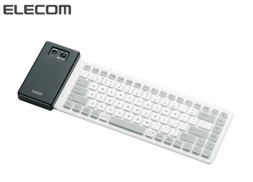【クリックでお店のこの商品のページへ】エレコム シリコン製 Bluetoothワイヤレスキーボード パープル TK-FBS035EPU