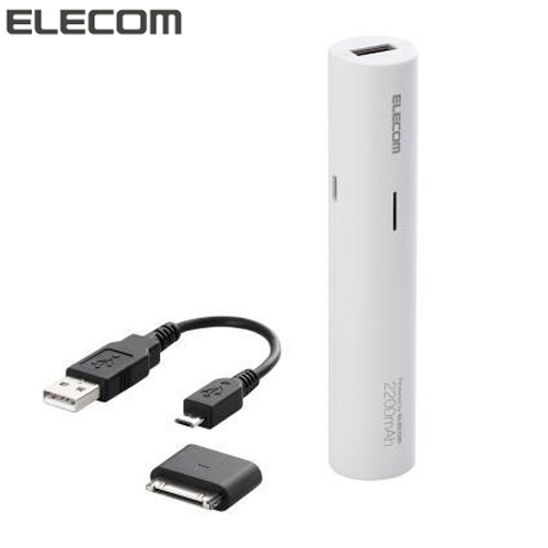 【クリックでお店のこの商品のページへ】エレコム iPhone用モバイルバッテリー ピンク DE-A01L-0810PN