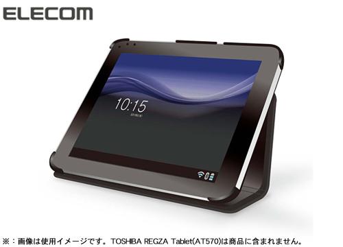【クリックで詳細表示】エレコム TOSHIBA REGZA Tablet(AT570)用ソフトレザーカバー ブラック TB-TOAT570PLFBK