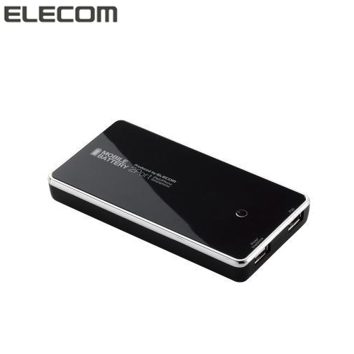 【クリックでお店のこの商品のページへ】エレコム 2ポート搭載モバイルバッテリー ブラック DE-D12L-2230BK