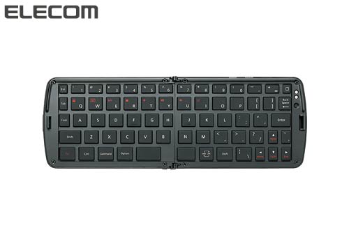 【クリックで詳細表示】エレコム シリコンワイヤレスキーボード(折りたたみ式) ブラック TK-FBS039EBK