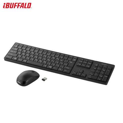 【クリックで詳細表示】バッファロー 無線(2.4GHz)キーボード＆マウスセット ブラック BSKBW10SBK