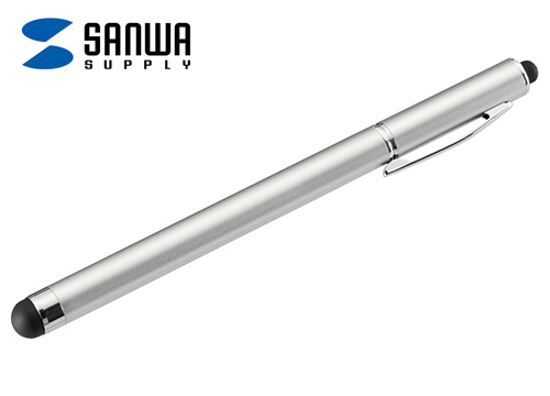 【クリックで詳細表示】サンワサプライ スマートフォン＆タブレット用タッチペン シルバー PDA-PEN27SV