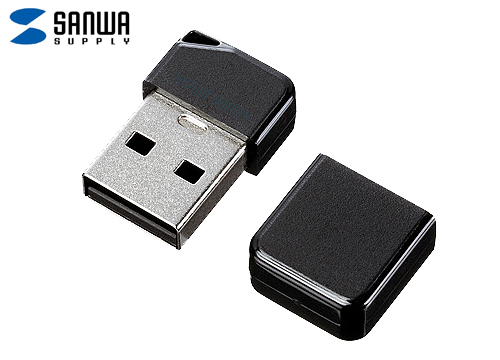 【クリックで詳細表示】サンワサプライ USB2.0メモリ 16GB ブラック UFD-P16GBK
