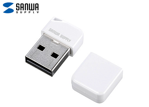 【クリックで詳細表示】サンワサプライ USB2.0メモリ 16GB ホワイト UFD-P16GW