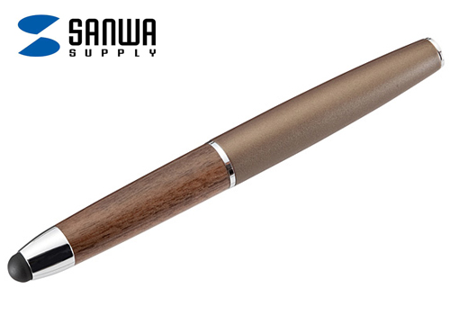 【クリックで詳細表示】サンワサプライ スマートフォン＆タブレット用タッチペン 木目 PDA-PEN28WD