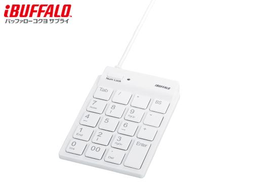 【クリックで詳細表示】バッファロー スリムテンキーボード Tabキー付き ブラック BSTK07BK