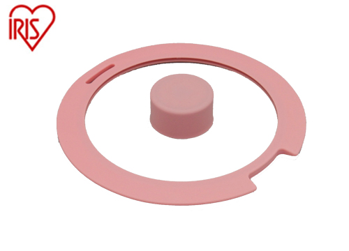 【クリックで詳細表示】アイリスオーヤマ セラミッククイックパン シリコン縁ガラスふた 20cm ピンク CQP-GLS20ピンク