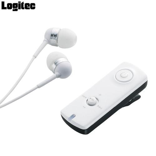 【クリックでお店のこの商品のページへ】ロジテック イヤホン付きBluetooth(R) オーディオレシーバー ホワイト LBT-MPHP120WH