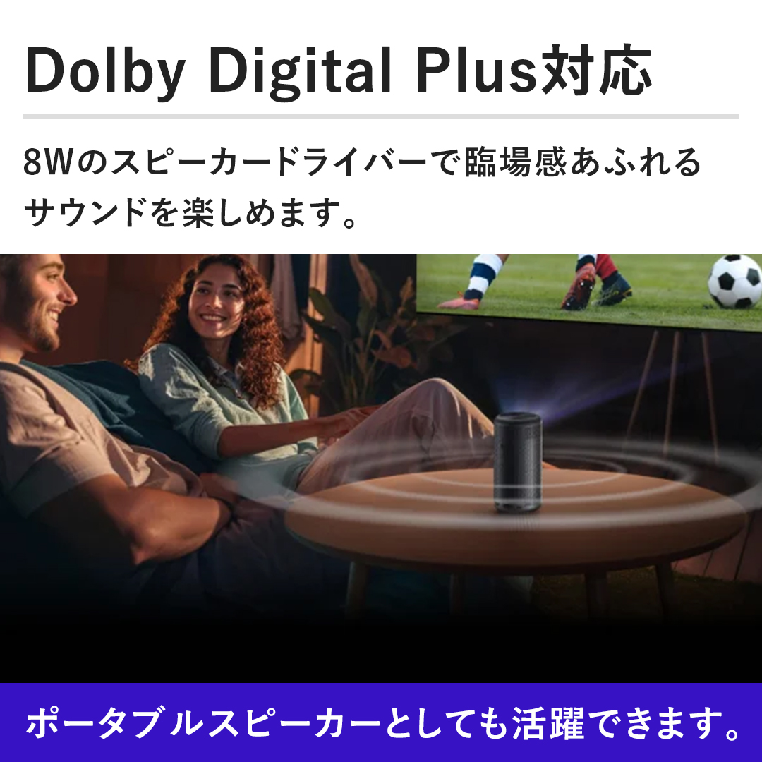 Dolby Digital PlusΉ@8W̃Xs[J[hCo[ŗՏꊴӂTEhy߂܂B