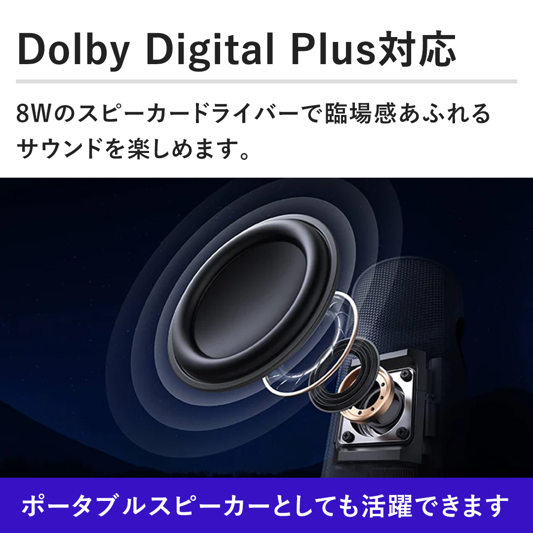 yDolby Digital PlusΉz8W̃Xs[J[hCo[ŗՏꊴӂ TEhy߂܂B