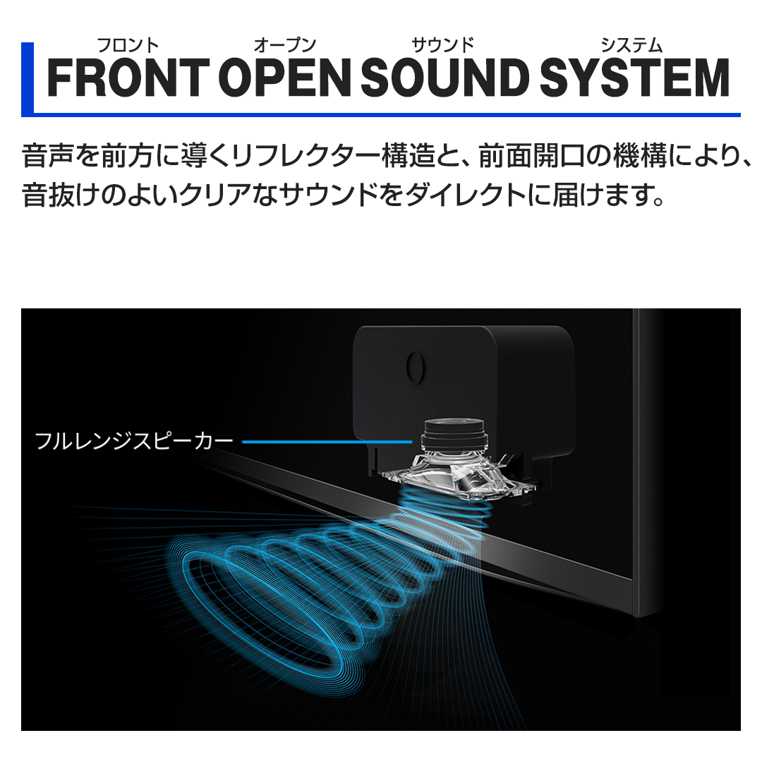 FRONT OPEN SOUND SYSTEM@OɓtN^[\ƁAOʊJ̋@\ɂÂ悢NAȃTEh_CNgɓ͂܂B