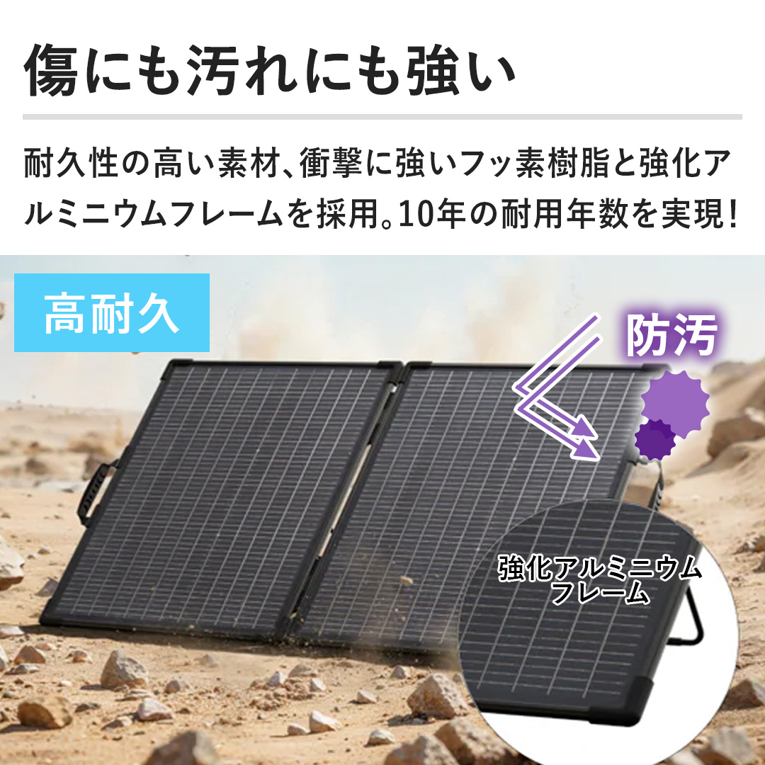 �y���ɂ�����ɂ������z�ϋv���̍����f�ށA�Ռ��ɋ����t�b�f�����Ƌ����A���~�j�E���t���[�����̗p�B10�N�̑ϗp�N���������I