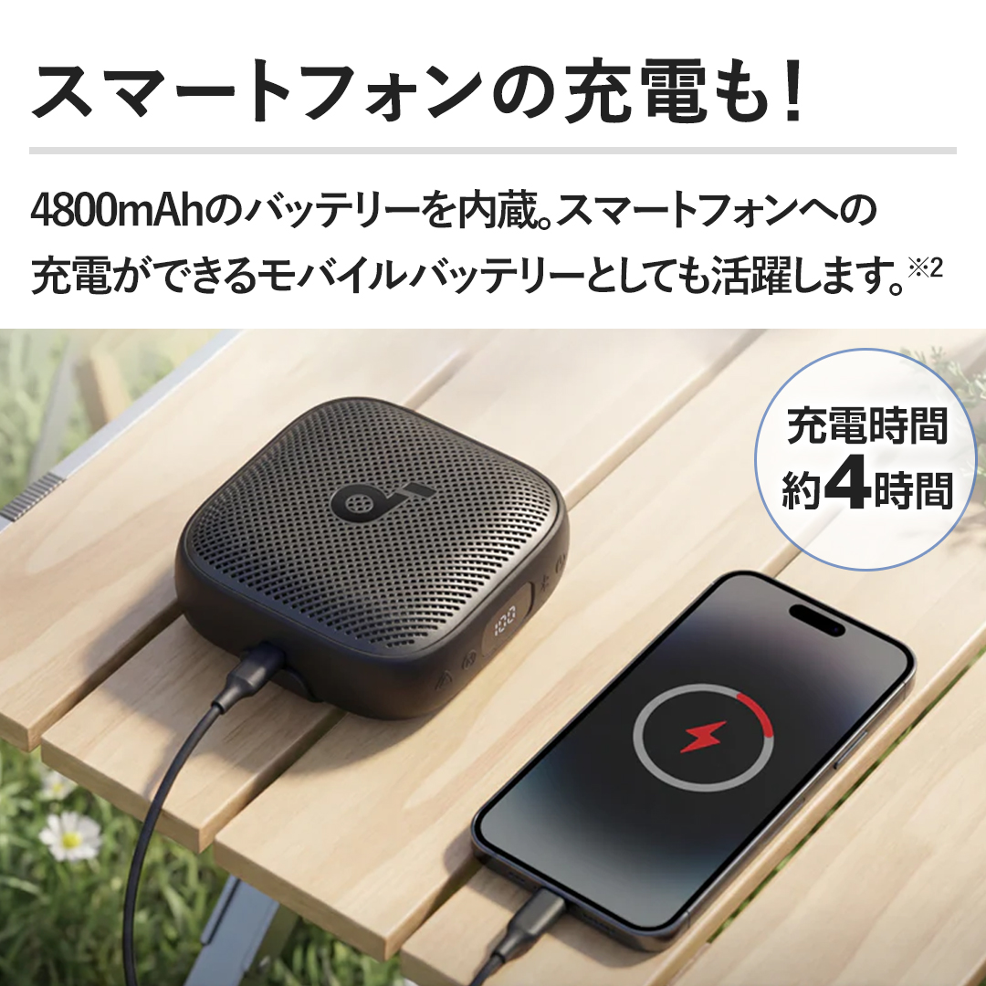 �y�X�}�[�g�t�H���̏[�d���I�z4800mA�̃o�b�e���[������B�X�}�[�g�t�H���ւ̏[�d���ł��郂�o�C���o�b�e���[�Ƃ��Ă����􂵂܂��B