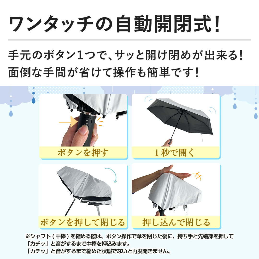 �y�����^�b�`�̎����J���I�z�茳�̃{�^���P�ŁA�T�b�ƊJ���߂��o����I�ʓ|�Ȏ�Ԃ��Ȃ��đ�����ȒP�ł��I