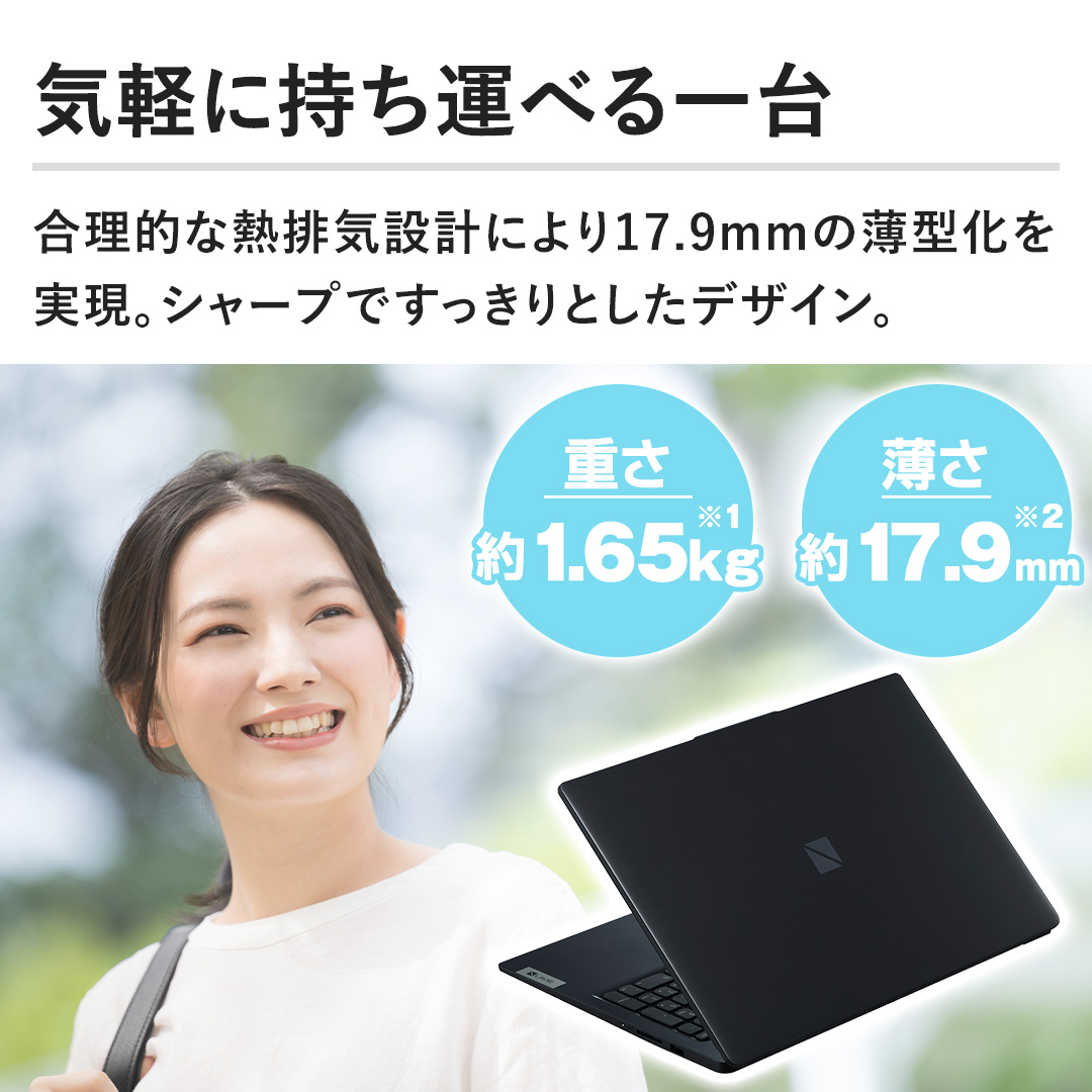 �y�C�y�Ɏ����^�ׂ���z�����I�ȔM�r�C�݌v�ɂ��17.9mm�̔��^���������B�V���[�v�ł�������Ƃ����f�U�C���B