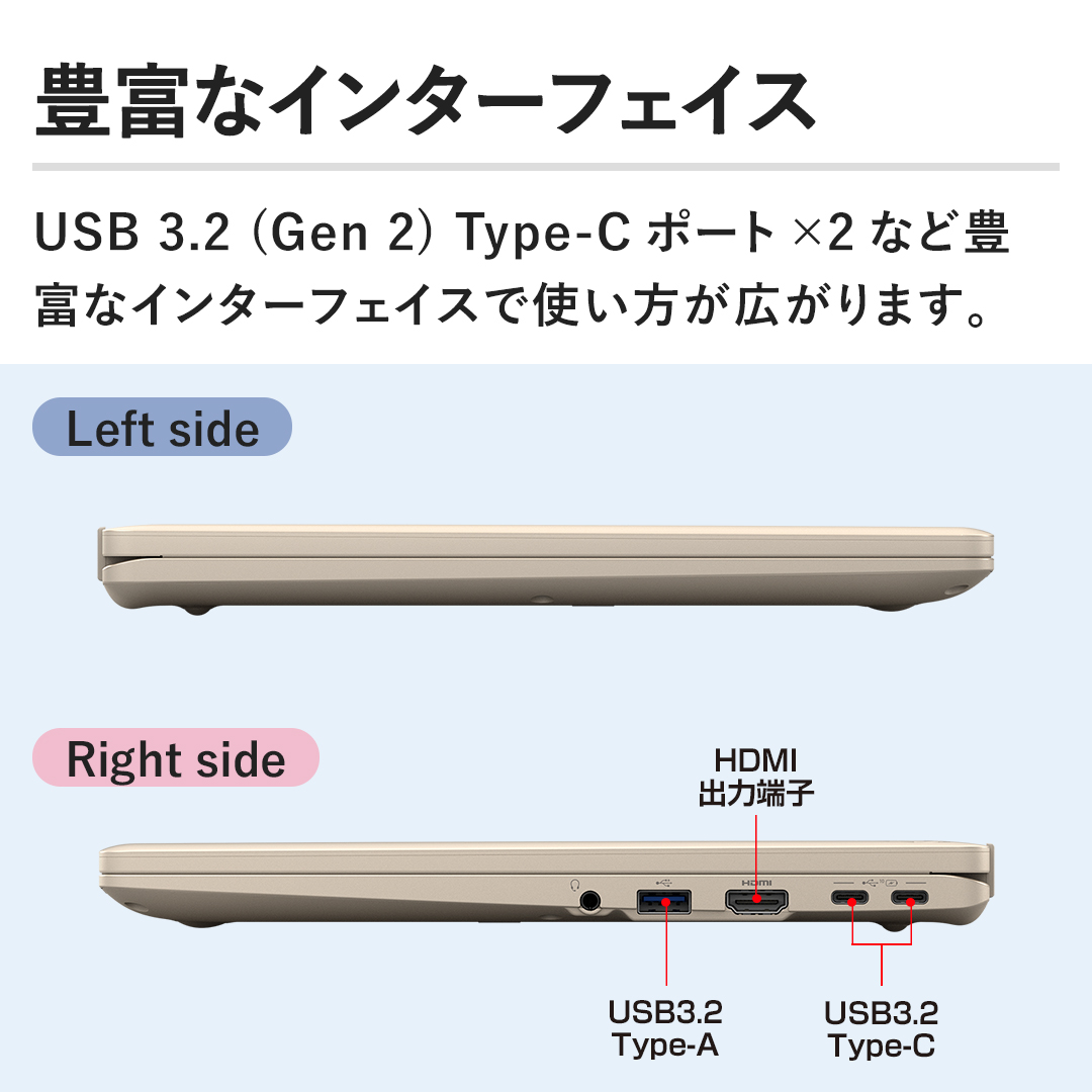 LxȃC^[tFCX@USB 3.2 Gen 2 Type-C|[g~2ȂǖLxȃC^[tFCXŎgL܂B