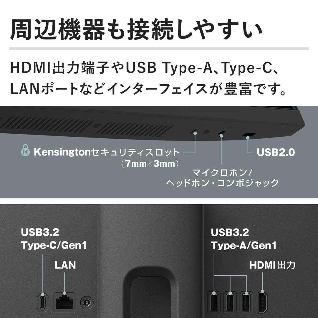 yӋ@ڑ₷zHDMIo͒[qUSB Type-AAType-CALAN|[gȂǃC^[tFCXLxłB