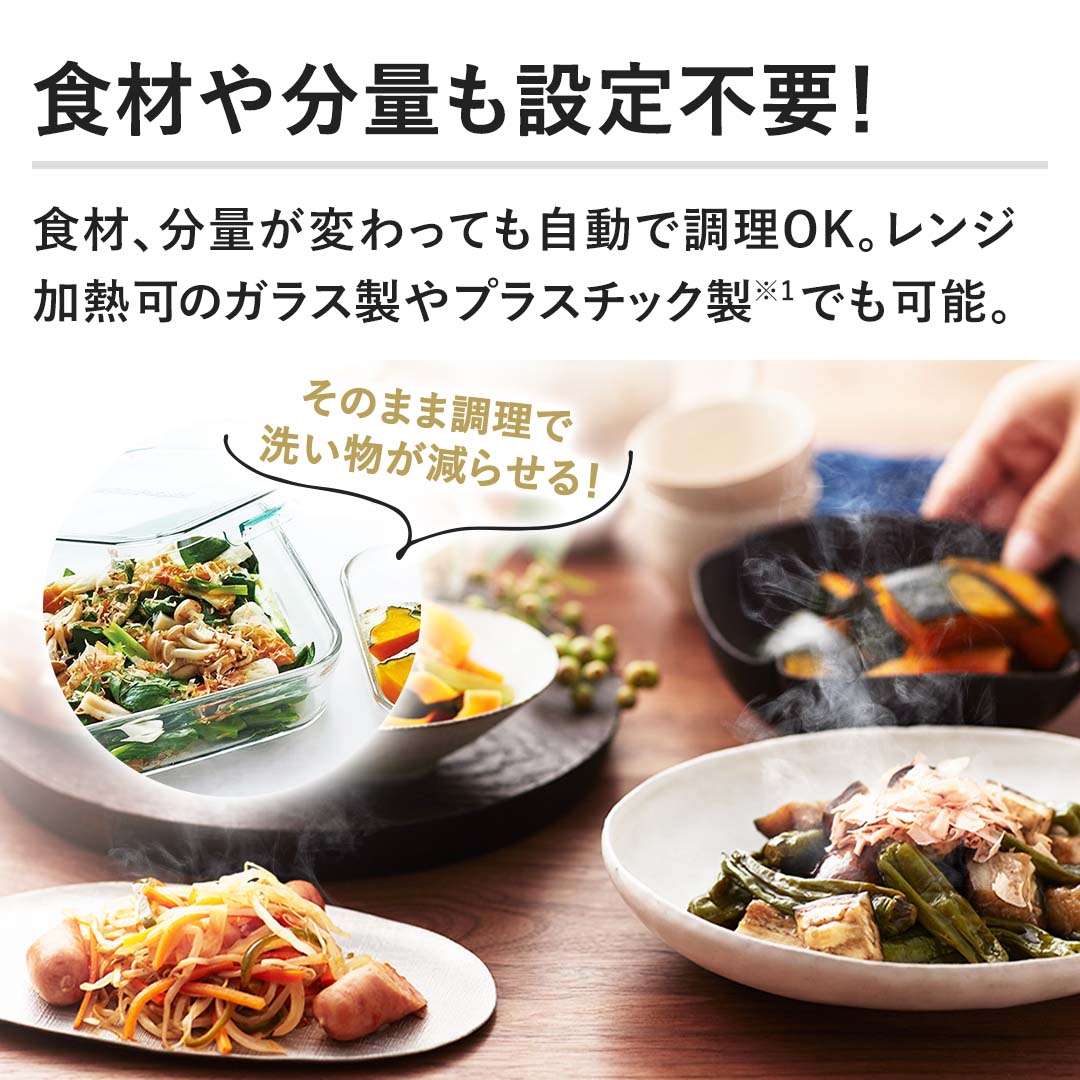 �y�H�ނ╪�ʂ��ݒ�s�v�I�z�H�ށA���ʂ��ς���Ă������Œ���OK�B�����W���M�̃K���X����v���X�`�b�N���ł��\�B