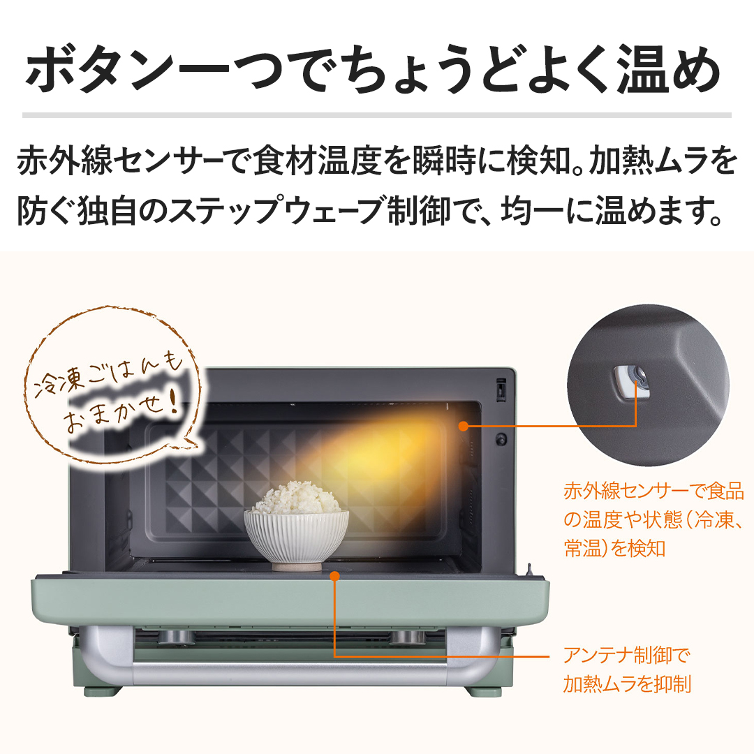 �y�{�^����ł��傤�ǂ悭���߁z�ԊO���Z���T�[�ŐH�މ��x���u���Ɍ��m�B���M������h���Ǝ��̃X�e�b�v�E�F�[�u����ŁA�ψ�ɉ��߂܂��B