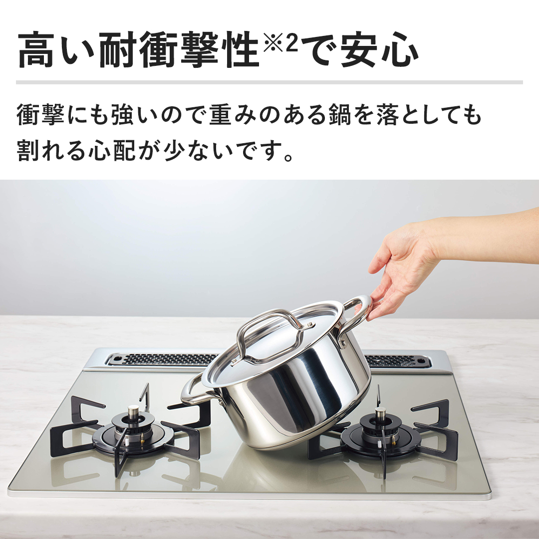 ノーリツ ガスコンロ ガスビルトインコンロ ファミ2口 ムーンシルバー