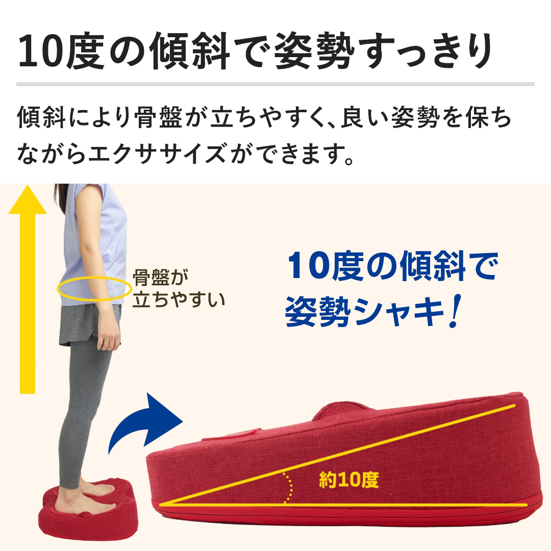 �y10�x�̌X�΂Ŏp����������z�X�΂ɂ�荜�Ղ������₷���A�ǂ��p����ۂ��Ȃ���G�N�T�T�C�Y���ł��܂��B