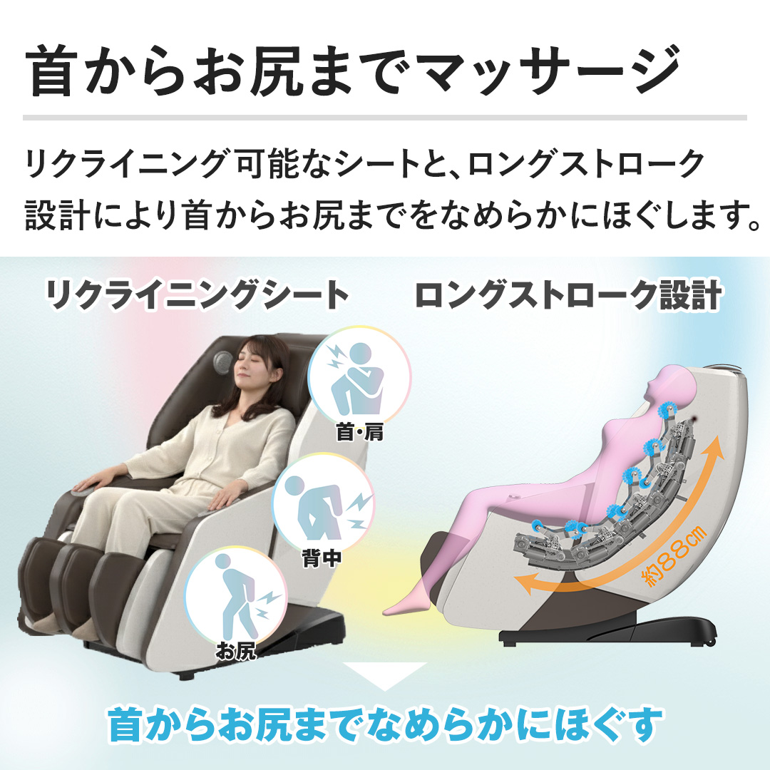 �y�񂩂炨�K�܂Ń}�b�T�[�W�z���N���C�j���O�\�ȃV�[�g�ƁA�����O�X�g���[�N�݌v�ɂ��񂩂炨�K�܂ł��Ȃ߂炩�ɂق����܂��B