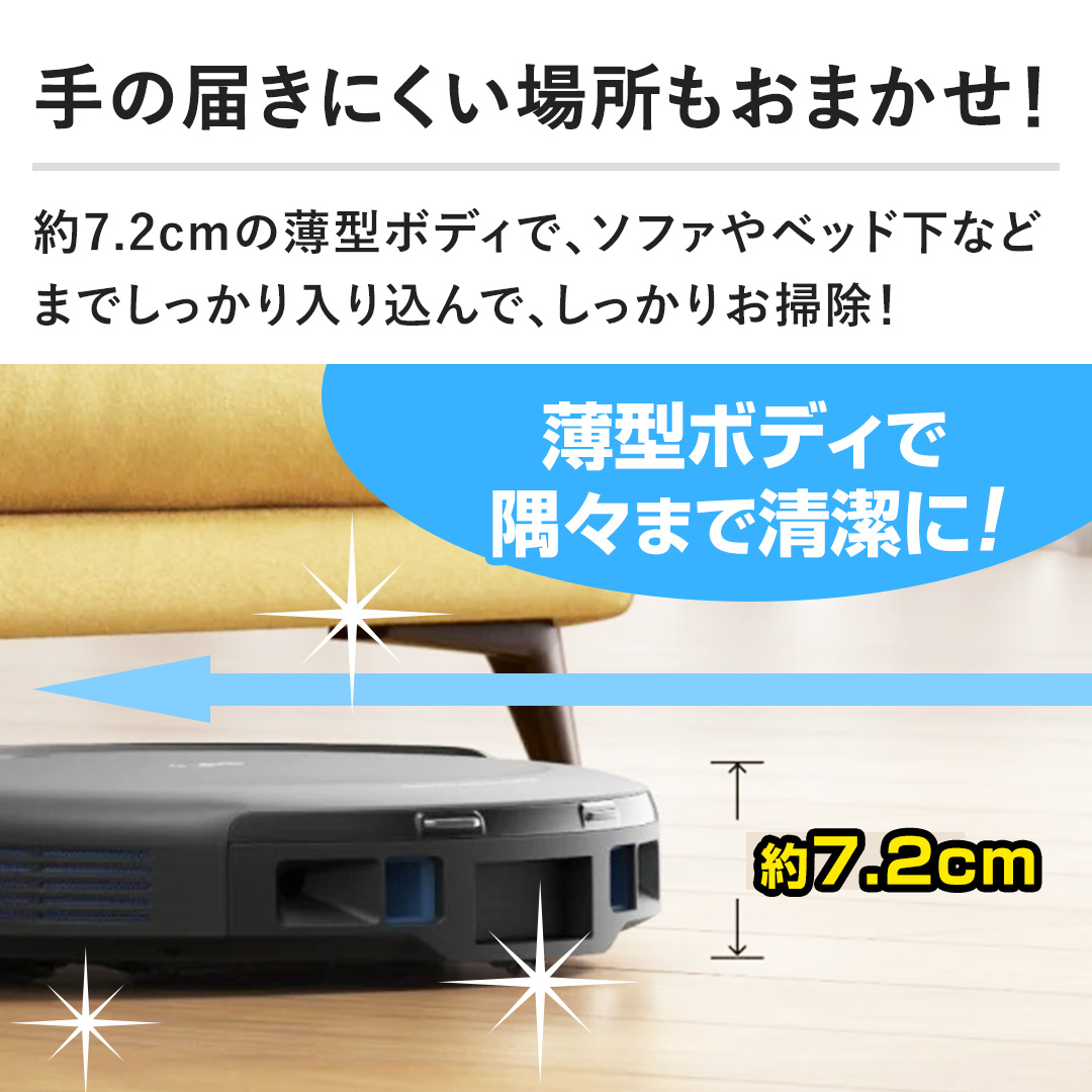 �y��̓͂��ɂ����ꏊ�����܂����I�z��7.2cm�̔��^�{�f�B�ŁA�\�t�@��x�b�h���Ȃǂ܂ł���������荞��ŁA�������肨�|���I