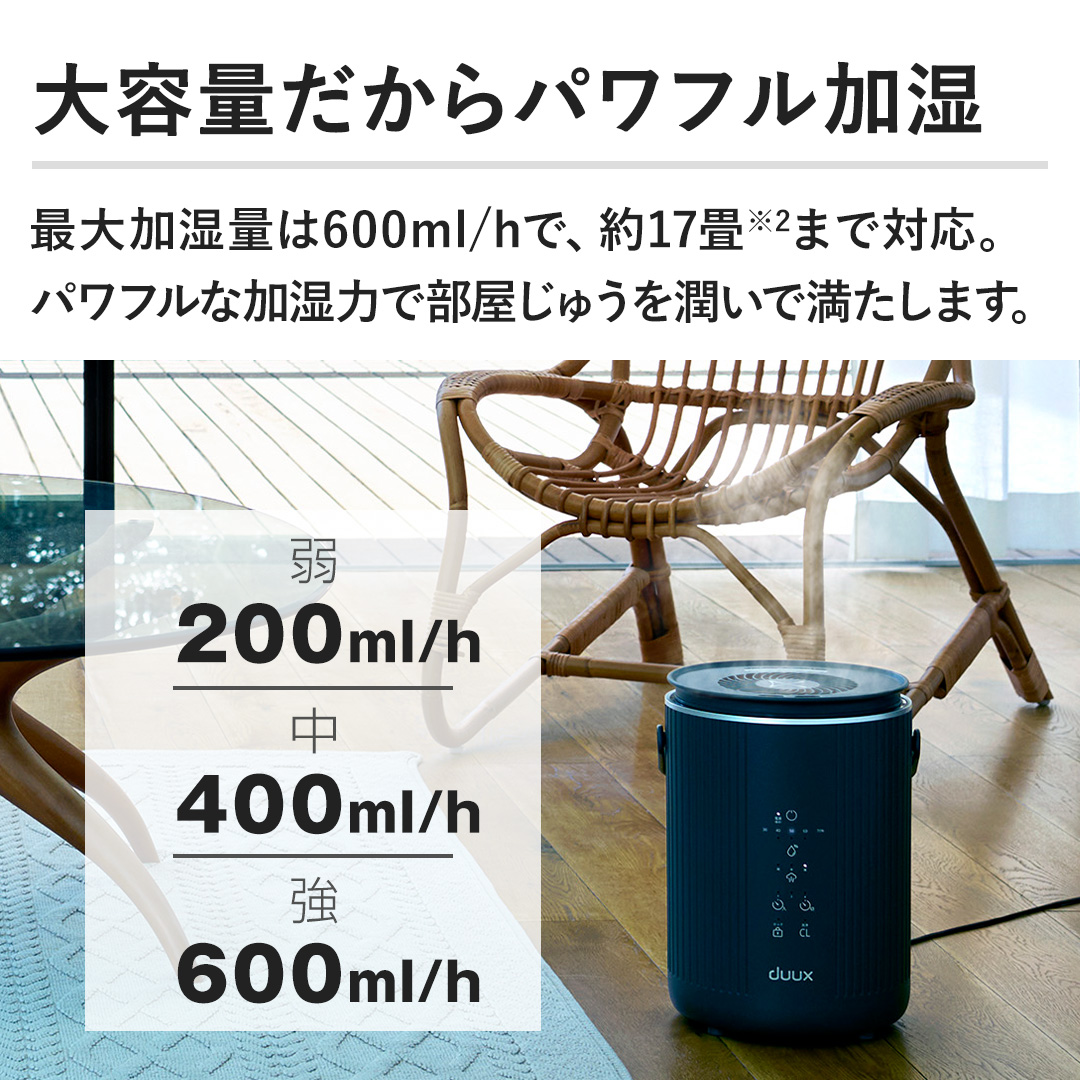 可動式 頭道湯 頭浸しスチーム洗髪台（恒温循環・蓄水タイプ） スチーム式加湿器（木造8畳まで/プレハブ洋室13畳まで グレー