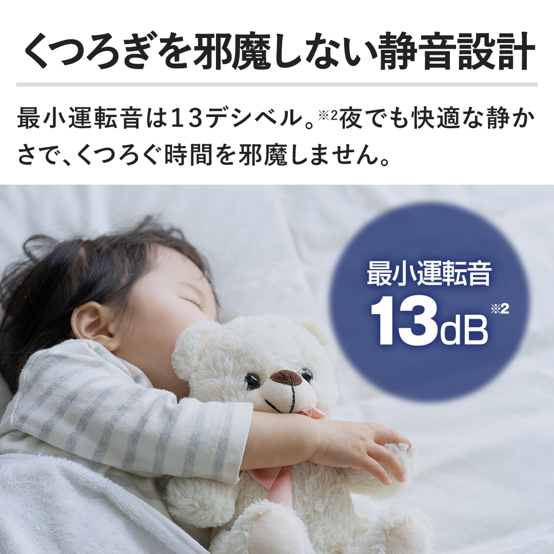 �y���났���ז����Ȃ��É��݌v�z�ŏ��^�]���͂P�R�f�V�x���B��ł����K�ȐÂ����ŁA���낮���Ԃ��ז����܂���B