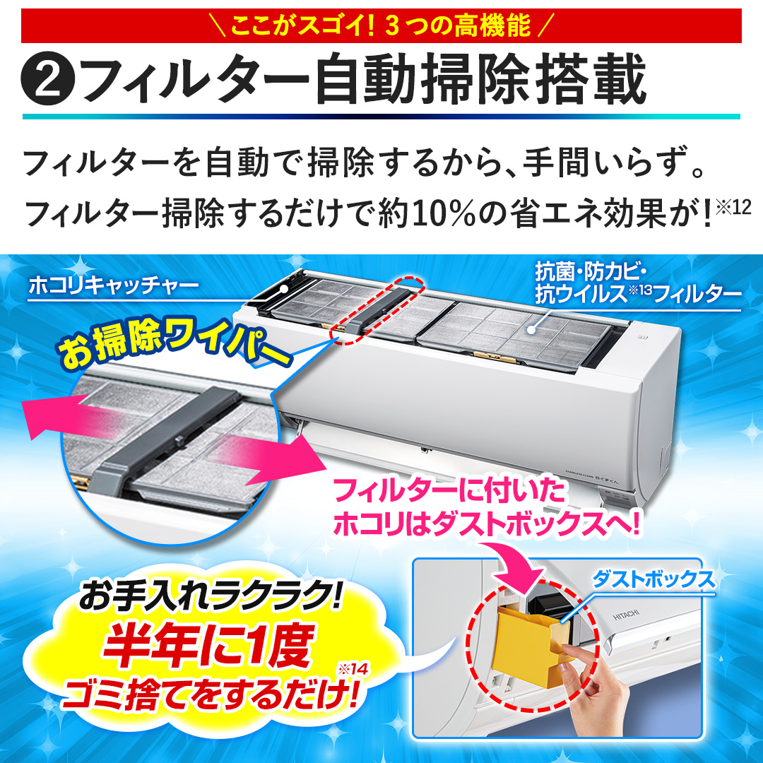 日立 エアコン エアコン CTシリーズ 主に6畳 スターホワイト RAS-CT22R 