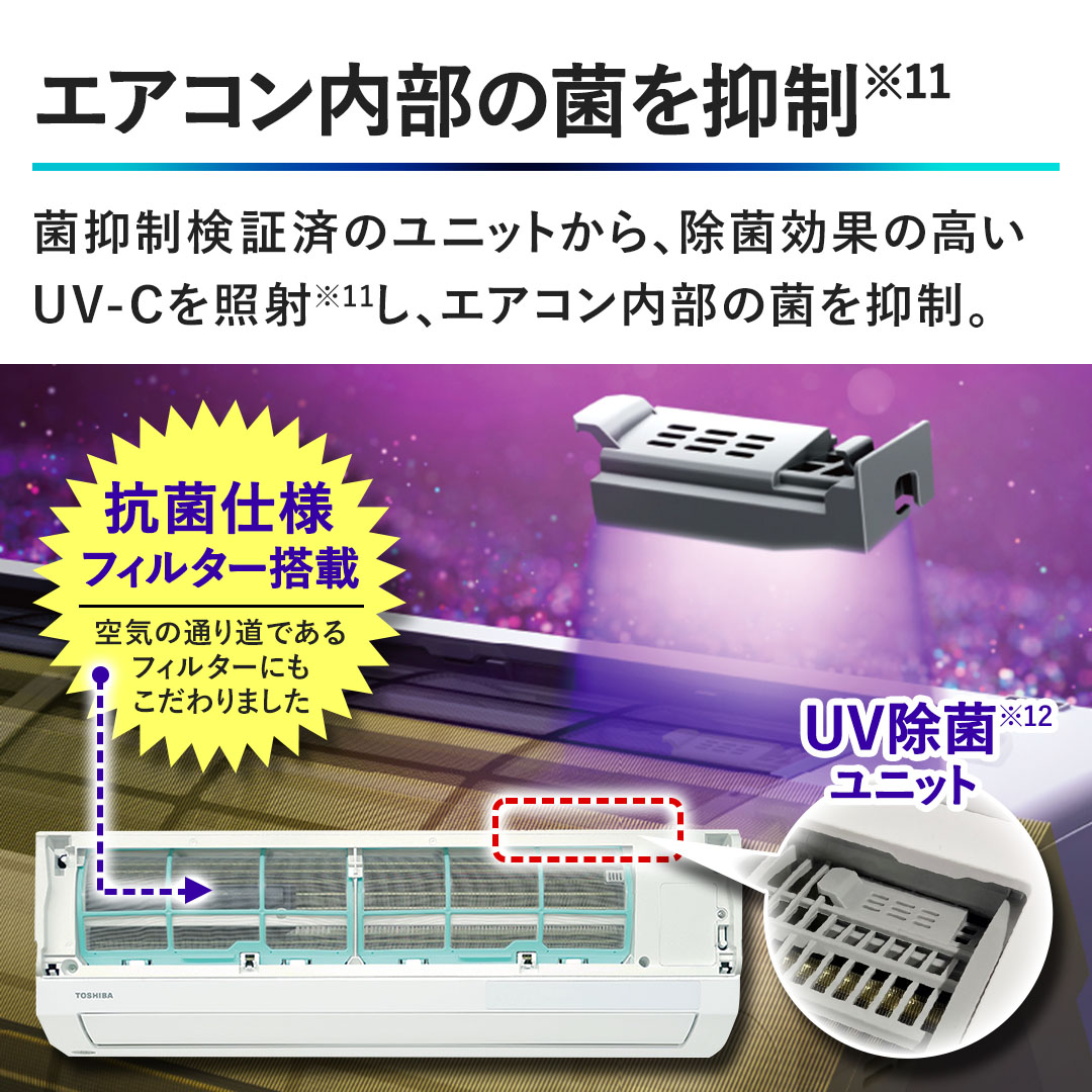 東芝 エアコン エアコン 大清快 U-XTシリーズ 主に8畳 ホワイト RAS