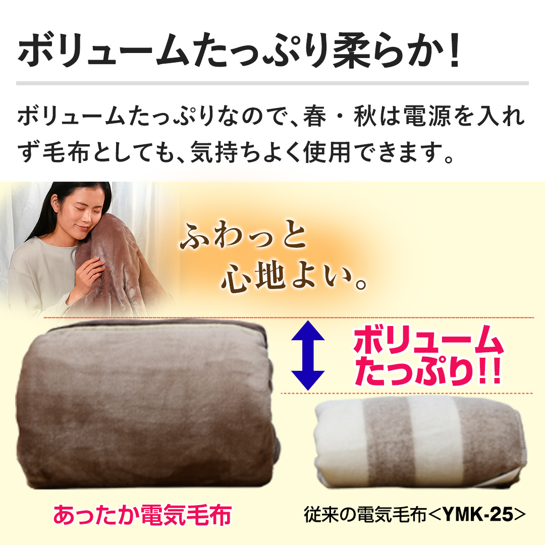 ＹＡＭＡＺＥＮ 布団・快眠グッズ 洗えるふんわりあったか電気毛布 