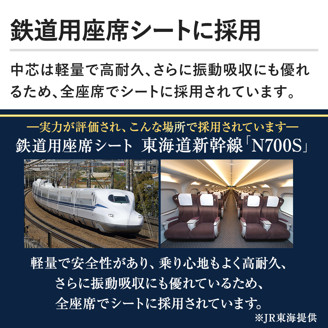 �S���p���ȃV�[�g�ɍ̗p ���c�͌y�ʂō��ϋv�A����ɐU���z���ɂ��D��邽�߁A�S���ȂŃV�[�g�ɍ̗p����Ă��܂��B 