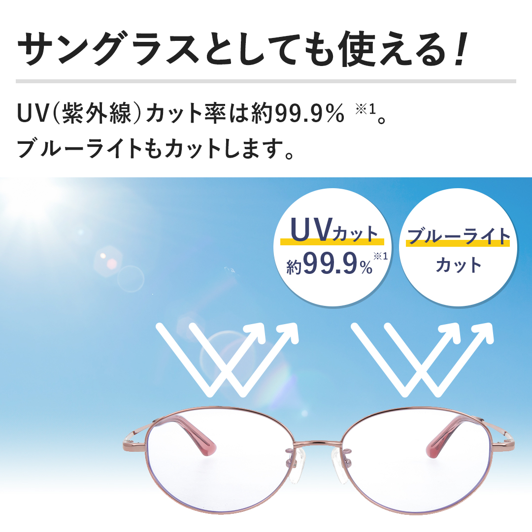 �y�T���O���X�Ƃ��Ă��g����I�z UV(���O���j�J�b�g���͖�99.9�� �B�u���[���C�g���J�b�g���܂��B